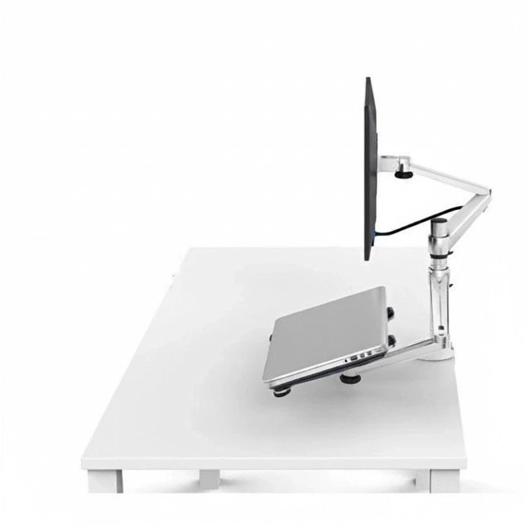 Monitor & Laptop Arm – Full Motion Desk Mount, Monitor up to 27" + Laptop Holder